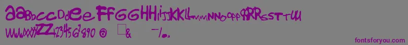 Gorillaz1 Font – Purple Fonts on Gray Background