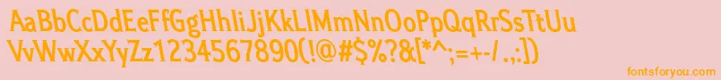 IdealgothicobliqueBold Font – Orange Fonts on Pink Background