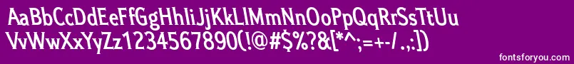 IdealgothicobliqueBold Font – White Fonts on Purple Background