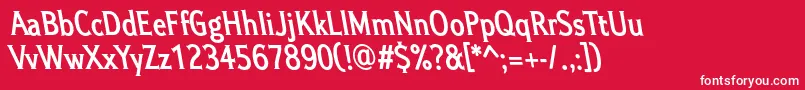 IdealgothicobliqueBold Font – White Fonts on Red Background