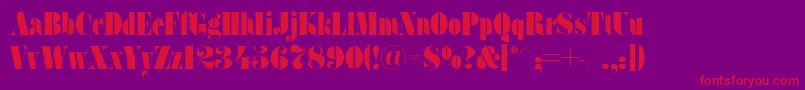 Fatfacec Font – Red Fonts on Purple Background