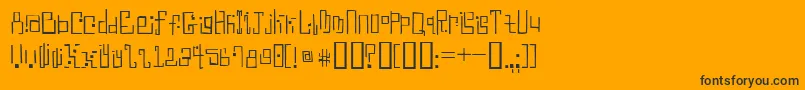 Antiblue Font – Black Fonts on Orange Background