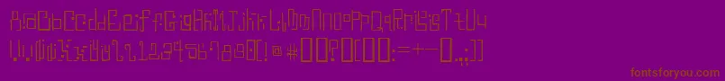 Antiblue-fontti – ruskeat fontit violetilla taustalla