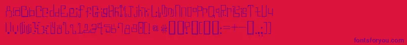 フォントAntiblue – 赤い背景に紫のフォント