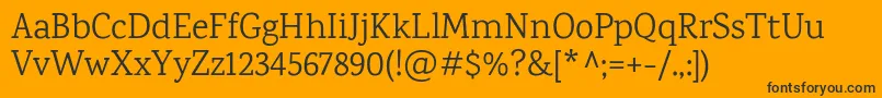 KarmaRegular Font – Black Fonts on Orange Background