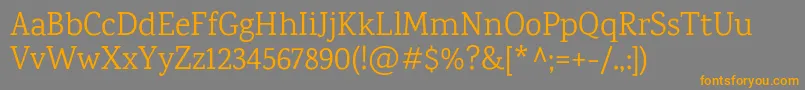 KarmaRegular Font – Orange Fonts on Gray Background