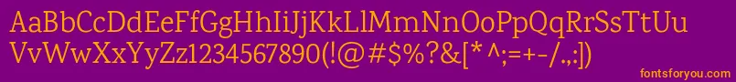 KarmaRegular Font – Orange Fonts on Purple Background