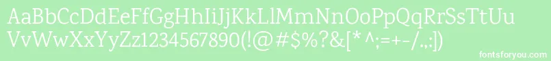 KarmaRegular Font – White Fonts on Green Background