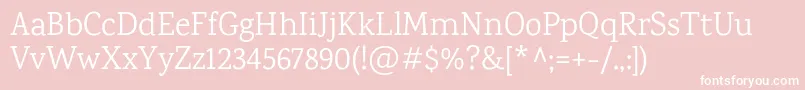 KarmaRegular Font – White Fonts on Pink Background