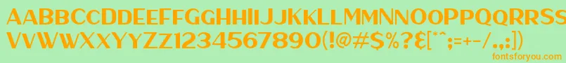 HaarlemSans Font – Orange Fonts on Green Background