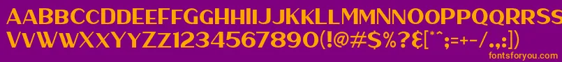 HaarlemSans Font – Orange Fonts on Purple Background