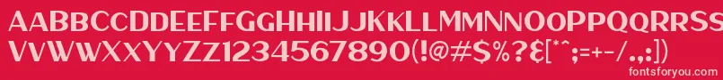 HaarlemSans Font – Pink Fonts on Red Background