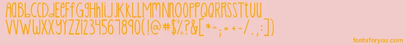 Kgskinnylatte Font – Orange Fonts on Pink Background