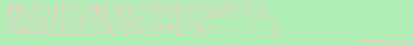 Kgskinnylatte Font – Pink Fonts on Green Background