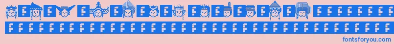 IwPixelated Font – Blue Fonts on Pink Background