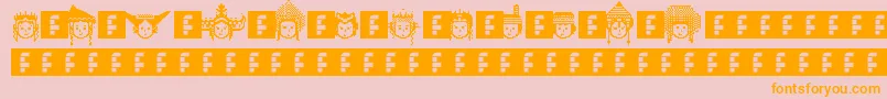 fuente IwPixelated – Fuentes Naranjas Sobre Fondo Rosa