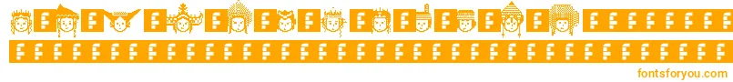IwPixelated Font – Orange Fonts on White Background