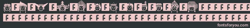 Шрифт IwPixelated – розовые шрифты на чёрном фоне