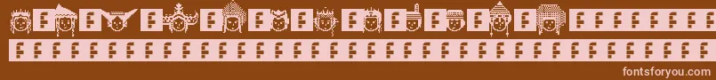 Fonte IwPixelated – fontes rosa em um fundo marrom