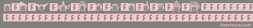 fuente IwPixelated – Fuentes Rosadas Sobre Fondo Gris