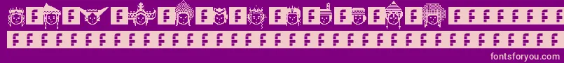 IwPixelated Font – Pink Fonts on Purple Background