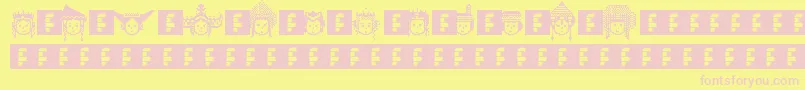 フォントIwPixelated – ピンクのフォント、黄色の背景