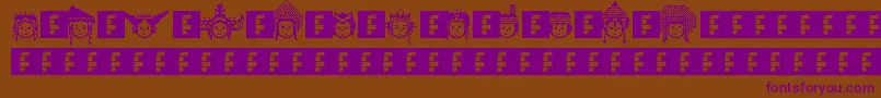 IwPixelated Font – Purple Fonts on Brown Background