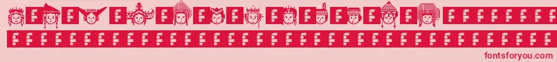 IwPixelated Font – Red Fonts on Pink Background