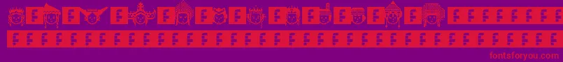 Шрифт IwPixelated – красные шрифты на фиолетовом фоне