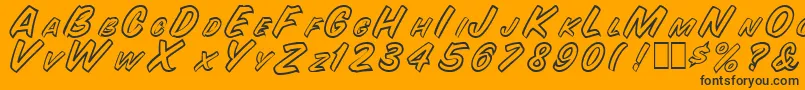 fuente SnyderspeedOutline – Fuentes Negras Sobre Fondo Naranja