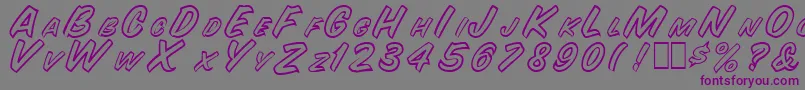 SnyderspeedOutline Font – Purple Fonts on Gray Background