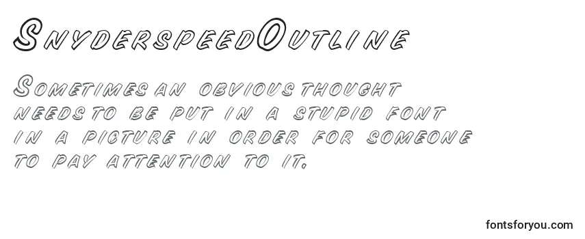 SnyderspeedOutline Font