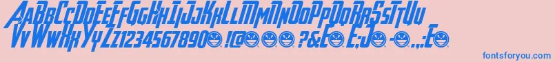 AvengeanceHeroicAvengerAt Font – Blue Fonts on Pink Background