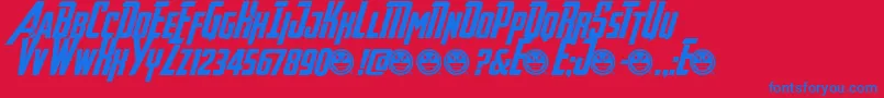AvengeanceHeroicAvengerAt Font – Blue Fonts on Red Background