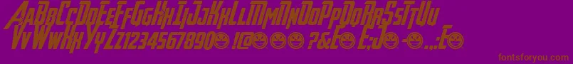 Подробнее о шрифте AvengeanceHeroicAvengerAt Шрифт AvengeanceHeroicAvengerAt – коричневые шрифты на фиолетовом фоне