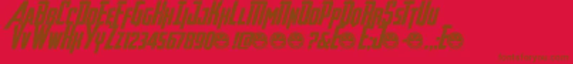 AvengeanceHeroicAvengerAt Font – Brown Fonts on Red Background