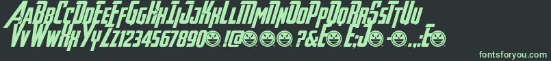 AvengeanceHeroicAvengerAt Font – Green Fonts on Black Background