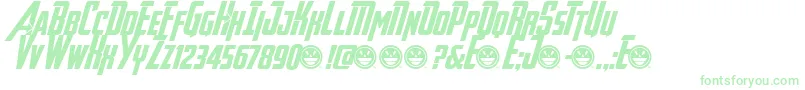 AvengeanceHeroicAvengerAt-Schriftart – Grüne Schriften auf weißem Hintergrund