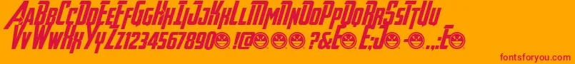 AvengeanceHeroicAvengerAt Font – Red Fonts on Orange Background