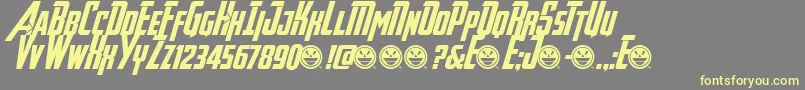 AvengeanceHeroicAvengerAt Font – Yellow Fonts on Gray Background