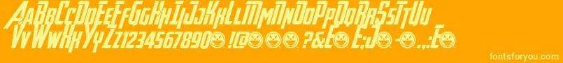 AvengeanceHeroicAvengerAt Font – Yellow Fonts on Orange Background