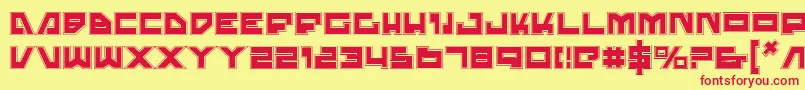 TrajiaPro Font – Red Fonts on Yellow Background