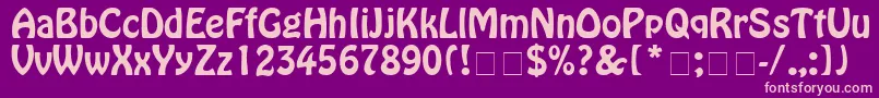 Homewardbound Font – Pink Fonts on Purple Background