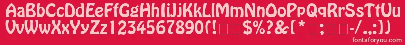 Homewardbound Font – Pink Fonts on Red Background