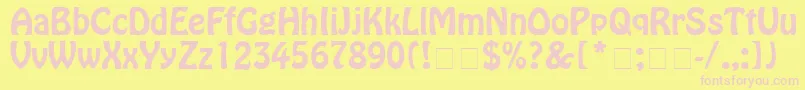 Homewardbound Font – Pink Fonts on Yellow Background
