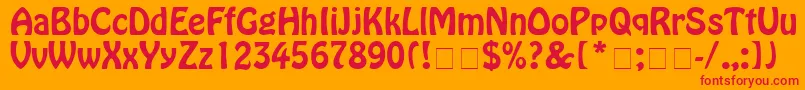 Homewardbound Font – Red Fonts on Orange Background
