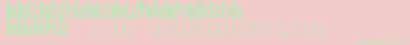 Hubert Font – Green Fonts on Pink Background