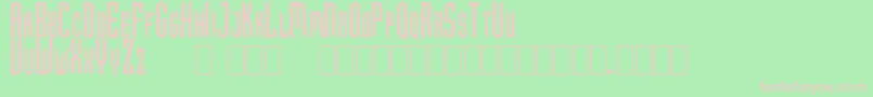 Hubert Font – Pink Fonts on Green Background