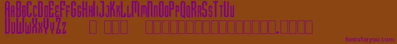Hubert Font – Purple Fonts on Brown Background