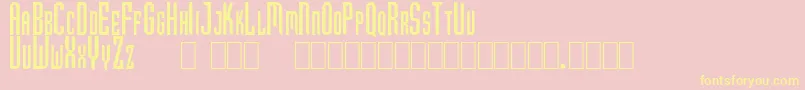 Hubert Font – Yellow Fonts on Pink Background